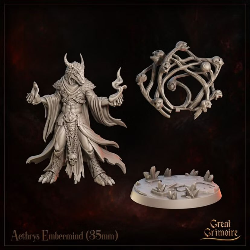 Aethrys Embermind - Great Grimoire - Runeblood Covenant - Tabletop Games