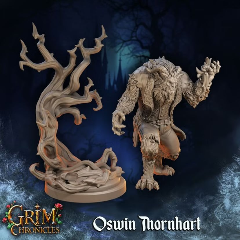 The Monster Oswin Thornhart - Great Grimoire - Grim Chronicles | 3D Printed miniature | Tabletop Games