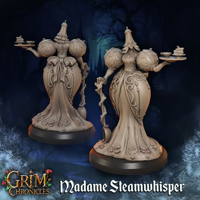 Madame Steamwhisper - Great Grimoire - Grim Chronicles | 3D Printed miniature | Tabletop Games