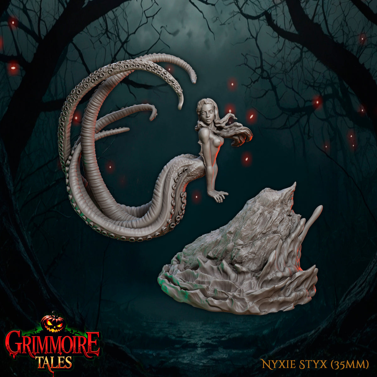 Nyxie Styx - Great Grimoire - Grimmoire Tales | 3D Printed miniature | Tabletop Games