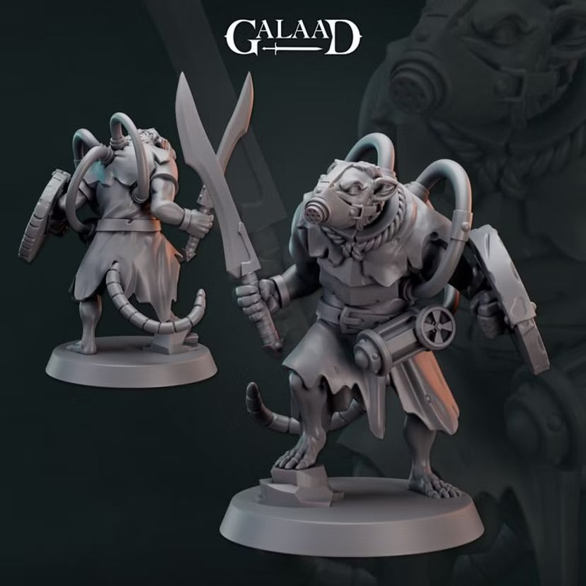 Ratfolk Gas Mask - Galaad Miniatures | Tabletop Games
