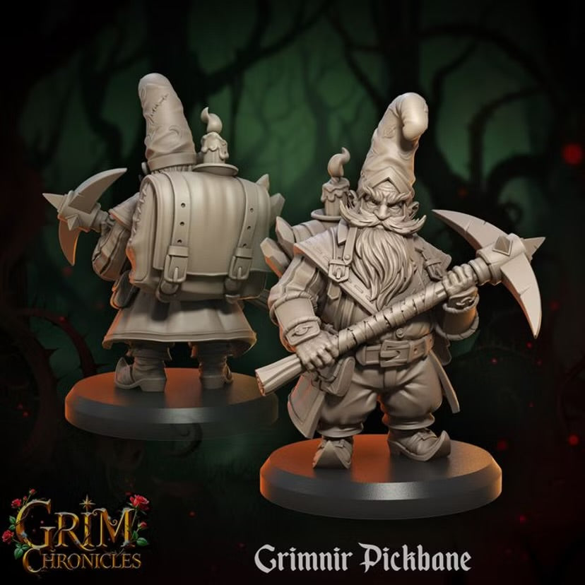 Grimnir Pickbane - Great Grimoire - Grim Chronicles | 3D Printed miniature | Tabletop Games
