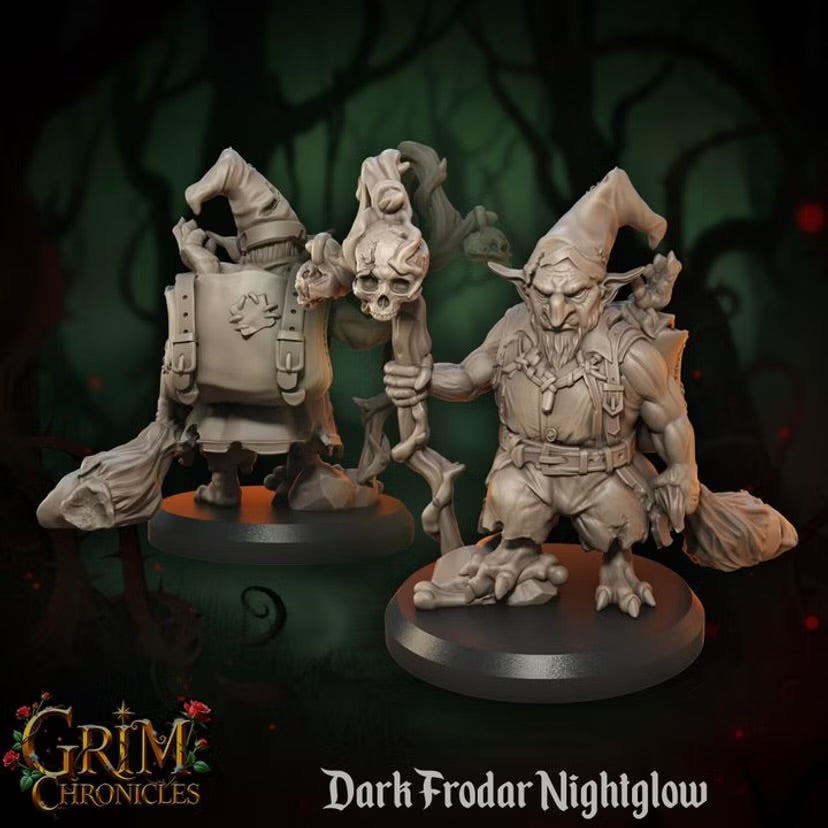 Dark Frodar Nightglow - Great Grimoire - Grim Chronicles | 3D Printed miniature | Tabletop Games