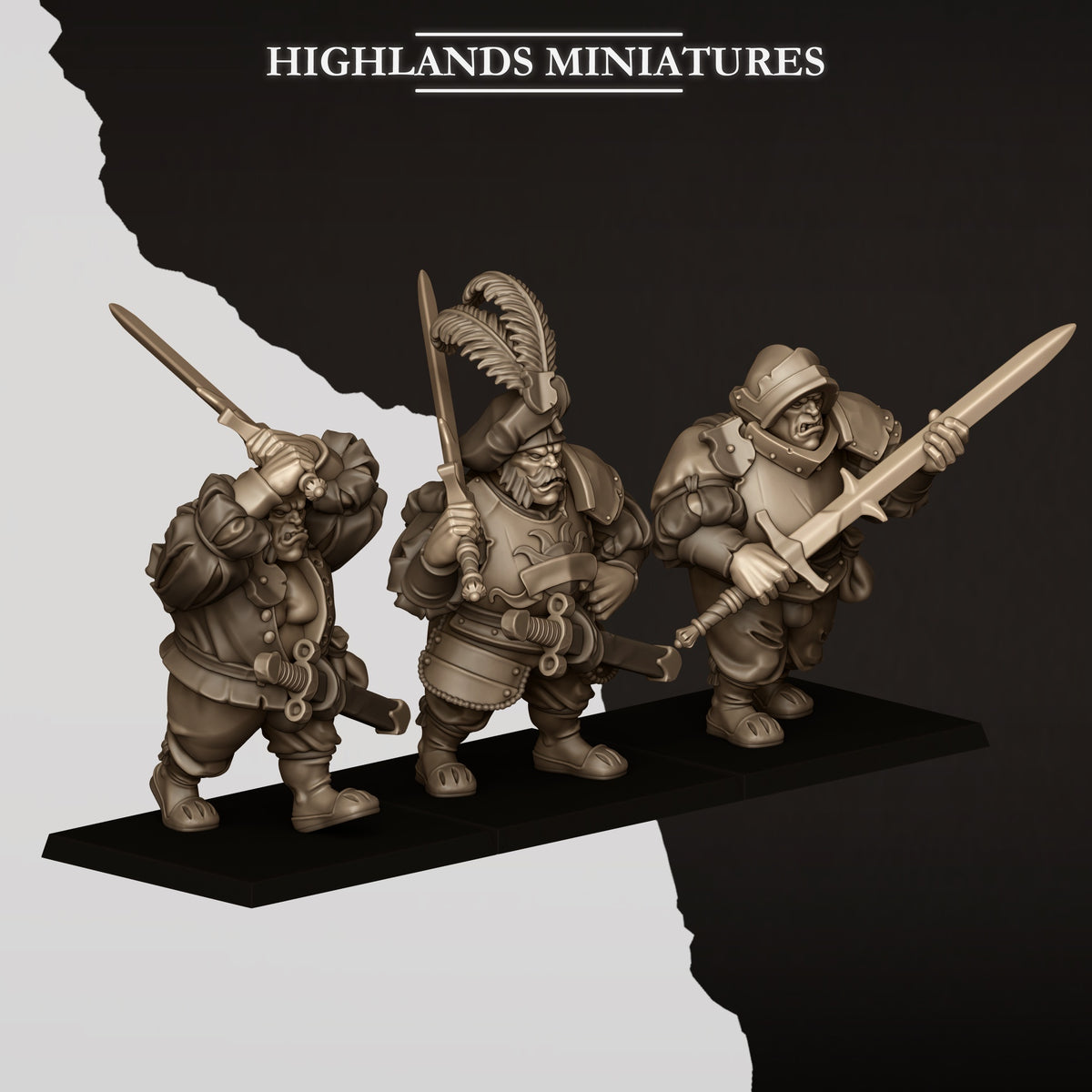 Sunland Ogres With Zweihander - Highlands Miniatures - Empire of Sunland | Tabletop Games