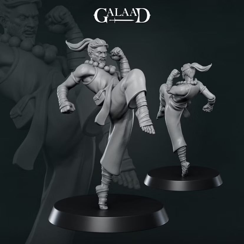 Monk Fighter Miniature - Galaad Miniatures | Tabletop Games