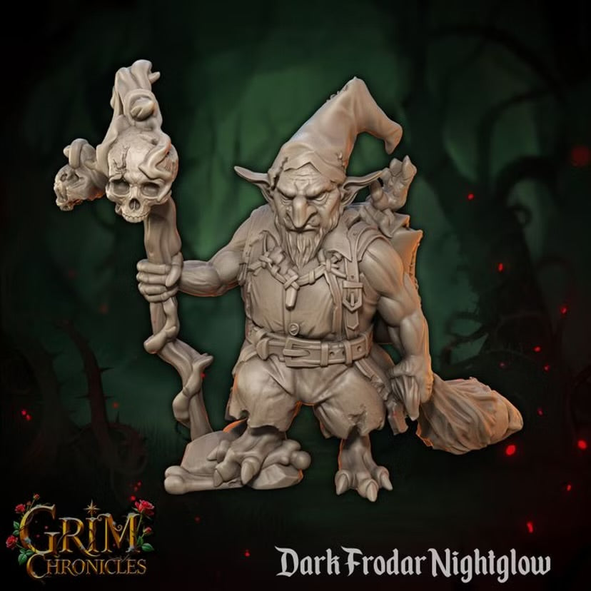 Dark Frodar Nightglow - Great Grimoire - Grim Chronicles | 3D Printed miniature | Tabletop Games