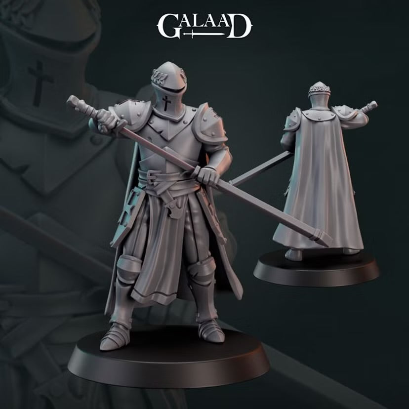 Knight Drawing Sword - Galaad Miniatures | Tabletop Games