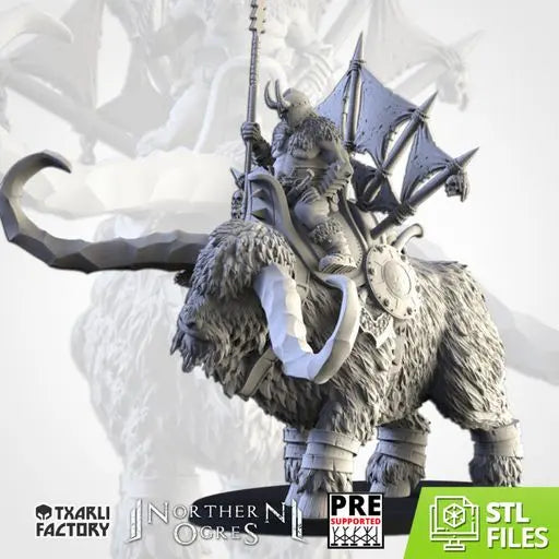 Khan On Rock Aurochs | Txarli Factory | Northern Ogres | Tabletop Wargaming