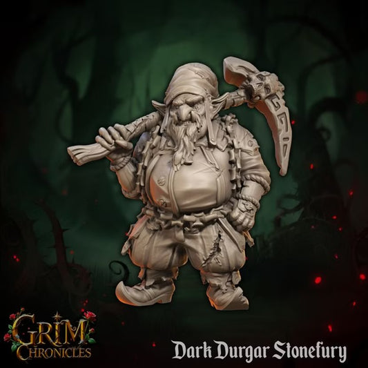 Dark Durgar Stonefury - Great Grimoire - Grim Chronicles | 3D Printed miniature | Tabletop Games