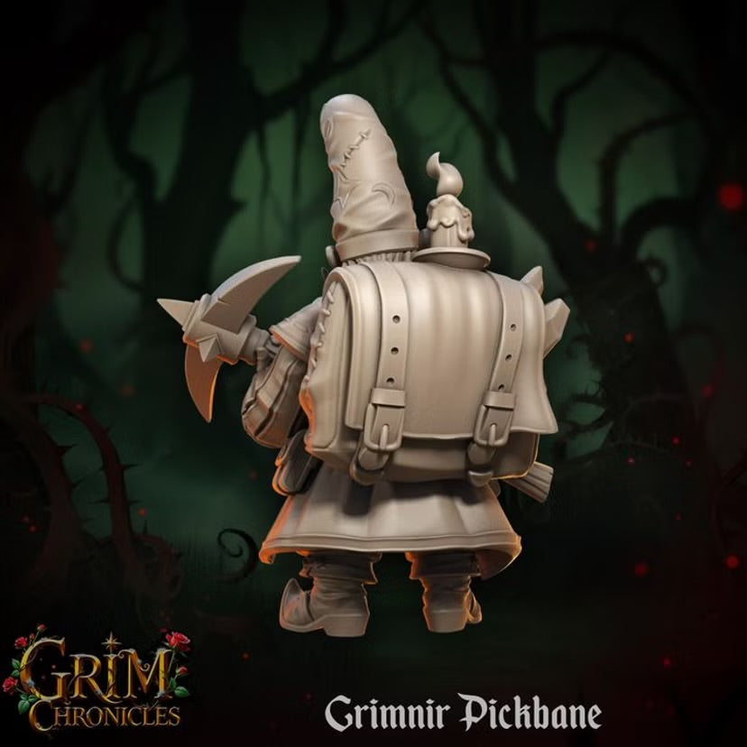 Grimnir Pickbane - Great Grimoire - Grim Chronicles | 3D Printed miniature | Tabletop Games