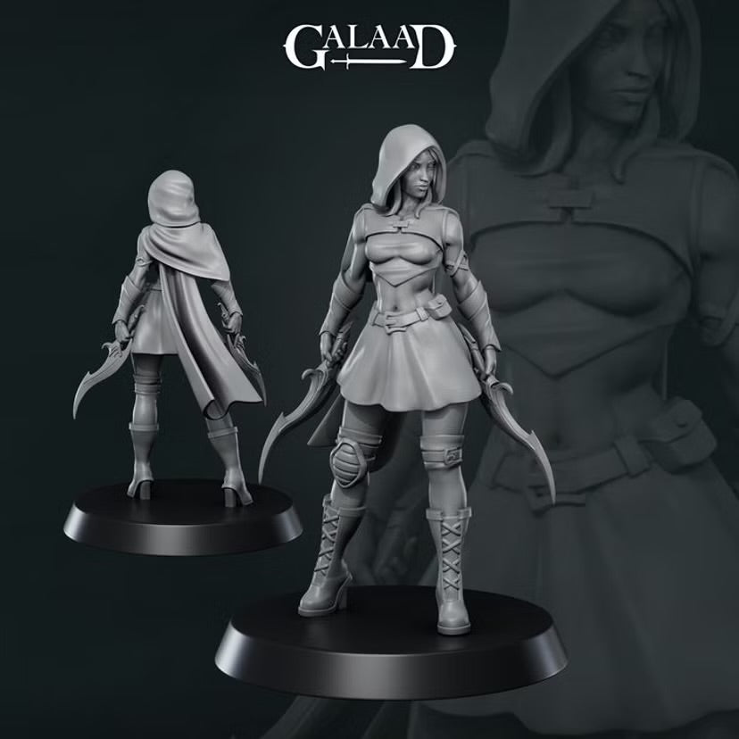 Female Rogue - Galaad Miniatures | Tabletop Games