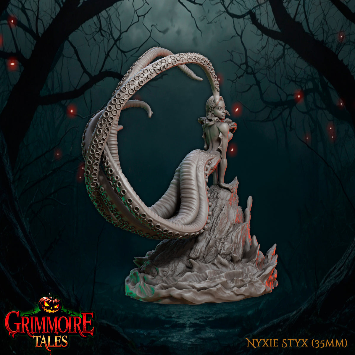 Nyxie Styx - Great Grimoire - Grimmoire Tales | 3D Printed miniature | Tabletop Games