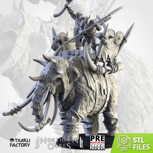 Ogres On Mammoth | Txarli Factory | Northern Ogres | Tabletop Wargaming