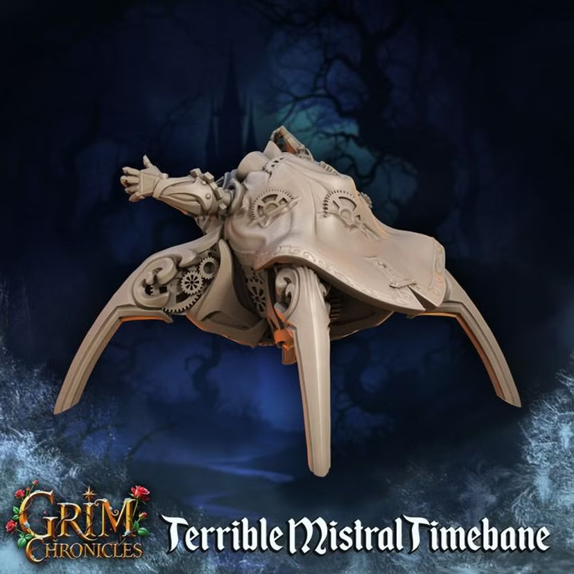 Terrible Mistral Timebane - Great Grimoire - Grim Chronicles | 3D Printed miniature | Tabletop Games