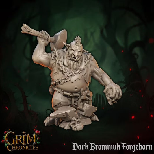 Dark Brommuk Forgeborn - Great Grimoire - Grim Chronicles | 3D Printed miniature | Tabletop Games