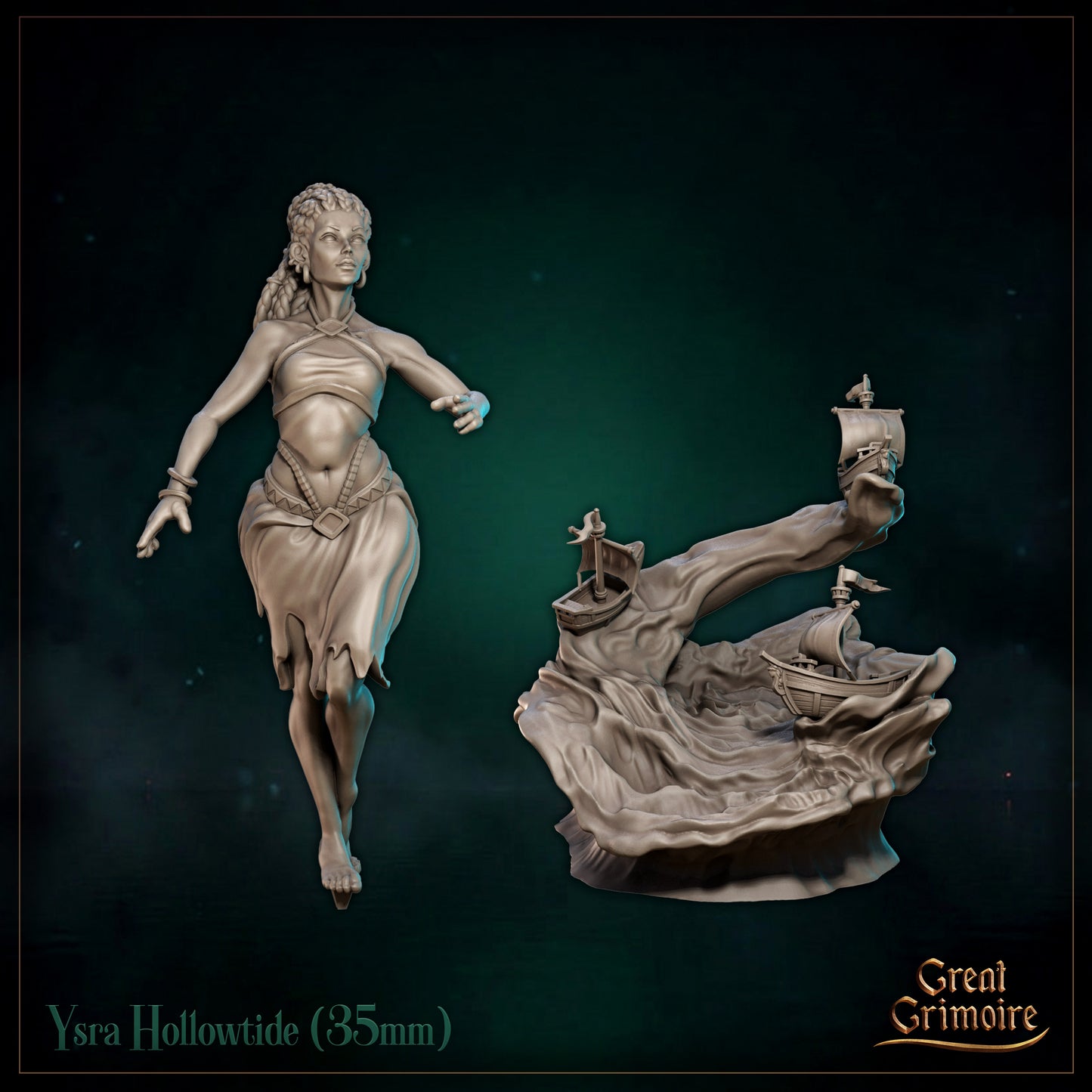 Ysra Hollowtide - Great Grimoire - Black Tidelight - Tabletop Games