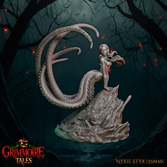 Nyxie Styx - Great Grimoire - Grimmoire Tales | 3D Printed miniature | Tabletop Games