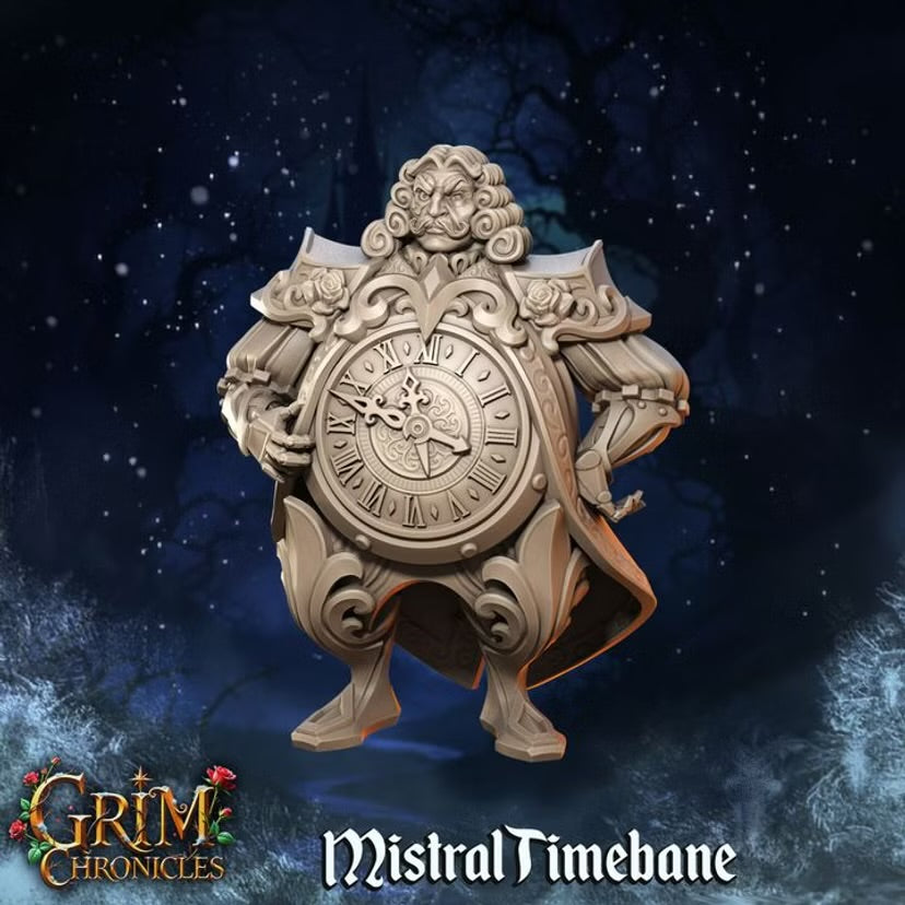 Mistral Timebane - Great Grimoire - Grim Chronicles | 3D Printed miniature | Tabletop Games
