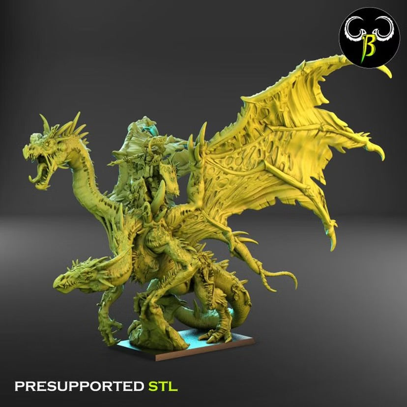 Demonic Lord on Warped Dragon - ClayBeastCreation - Dark Legions | Tabletop Games