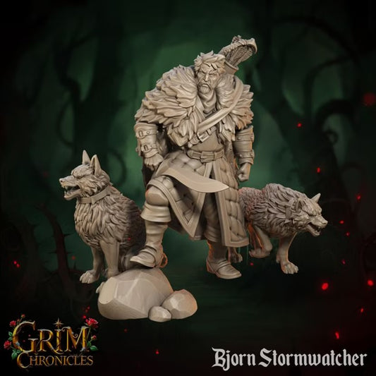 Bjorn Stormwatcher - Great Grimoire - Grim Chronicles | 3D Printed miniature | Tabletop Games