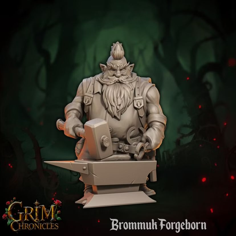 Brommuk Forgeborn - Great Grimoire - Grim Chronicles | 3D Printed miniature | Tabletop Games