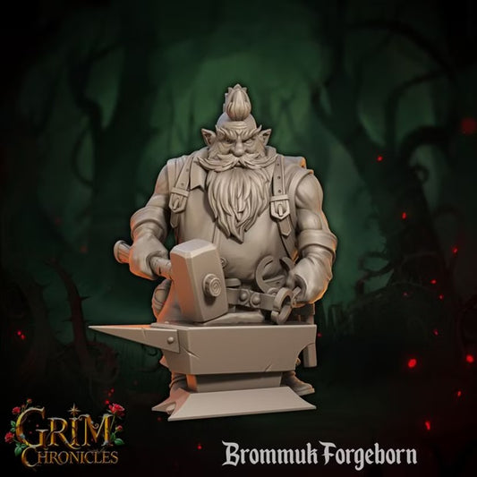 Brommuk Forgeborn - Great Grimoire - Grim Chronicles | 3D Printed miniature | Tabletop Games