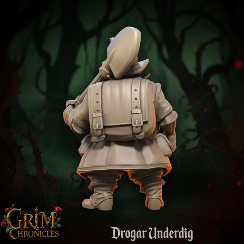 Drogar Underdig - Great Grimoire - Grim Chronicles | 3D Printed miniature | Tabletop Games