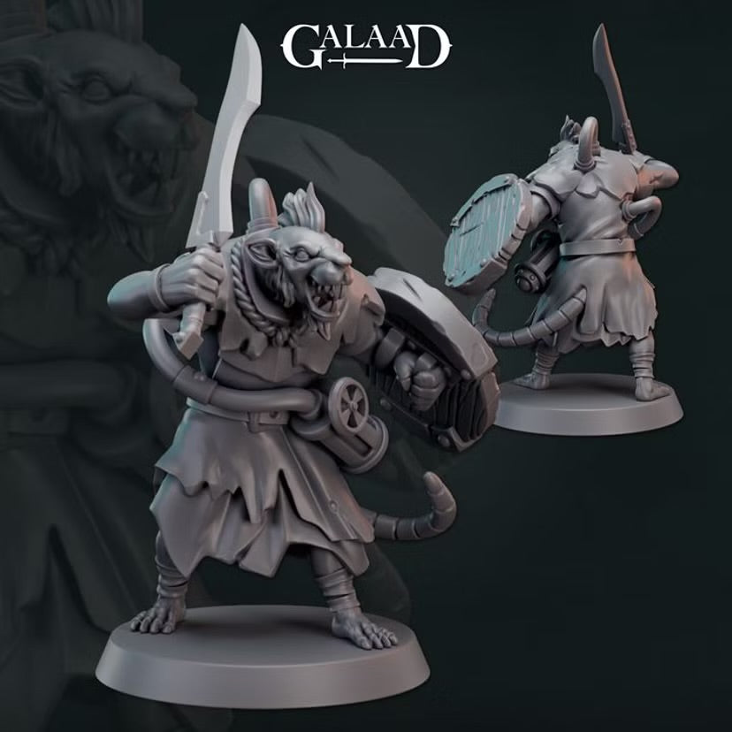 Ratfolk Gas Mask 2 - Galaad Miniatures | Tabletop Games