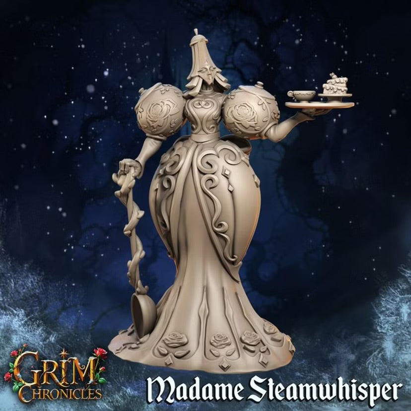 Madame Steamwhisper - Great Grimoire - Grim Chronicles | 3D Printed miniature | Tabletop Games