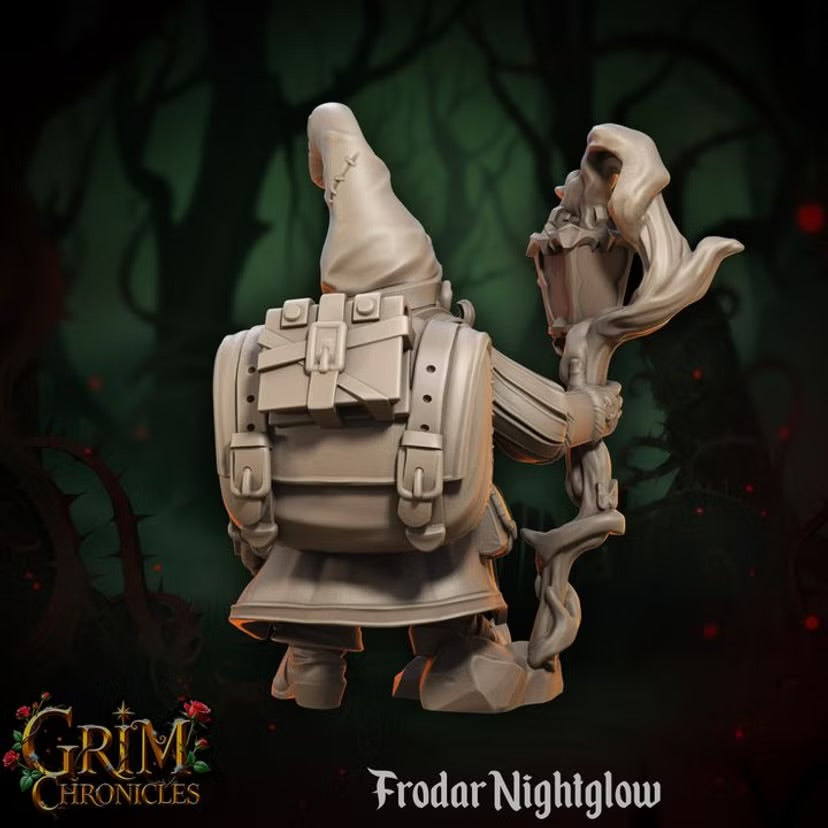Frodar Nightglow - Great Grimoire - Grim Chronicles | 3D Printed miniature | Tabletop Games