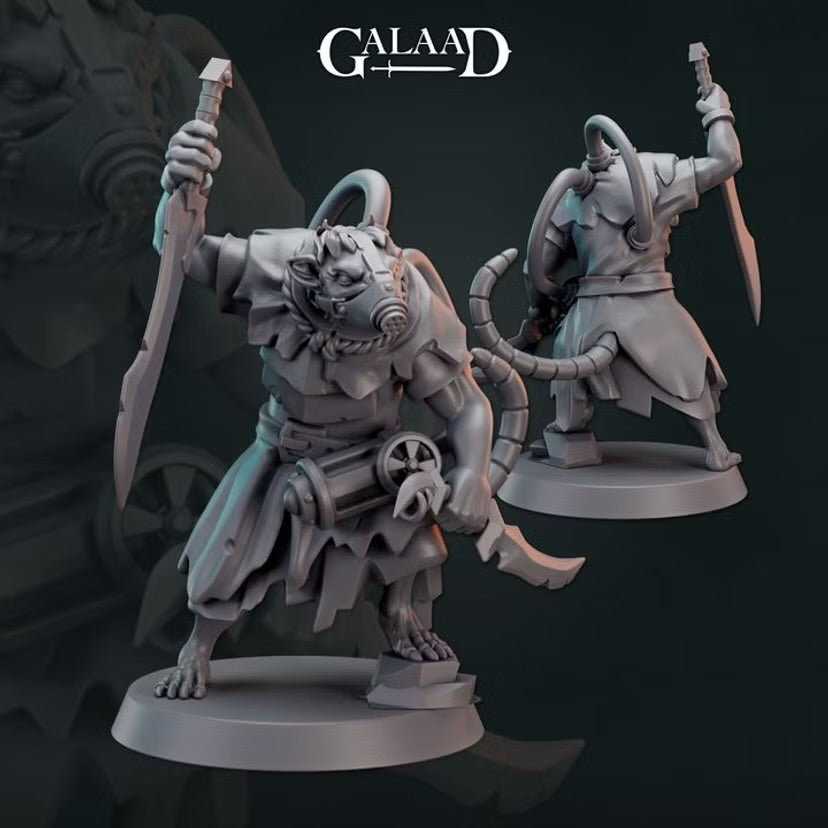 Ratfolk Gas Mask 3 - Galaad Miniatures | Tabletop Games