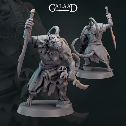 Ratfolk Gas Mask 3 - Galaad Miniatures | Tabletop Games