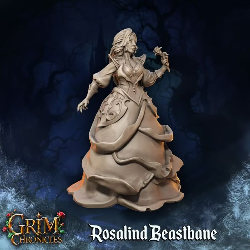 Rosalind Beastbane - Great Grimoire - Grim Chronicles | 3D Printed miniature | Tabletop Games