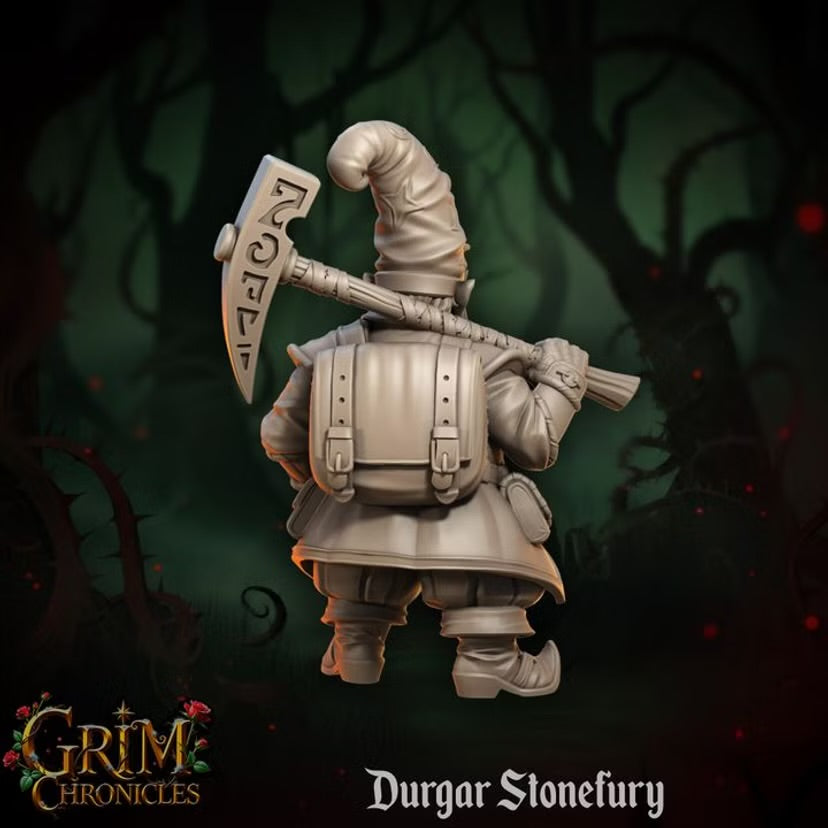 Durgar Stonefury - Great Grimoire - Grim Chronicles | 3D Printed miniature | Tabletop Games