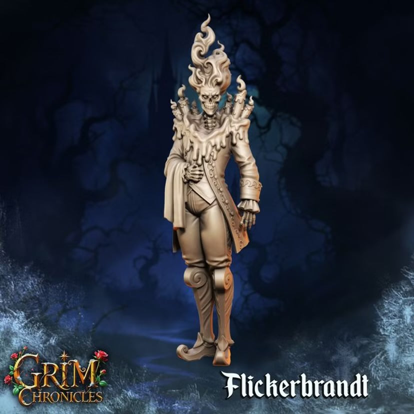 Flickerbrandt - Great Grimoire - Grim Chronicles | 3D Printed miniature | Tabletop Games
