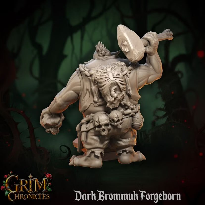 Dark Brommuk Forgeborn - Great Grimoire - Grim Chronicles | 3D Printed miniature | Tabletop Games