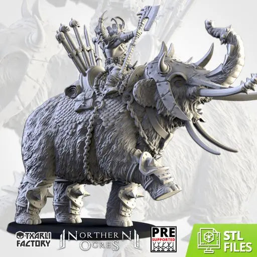 Khan On Mammoth | Txarli Factory | Northern Ogres | Tabletop Wargaming