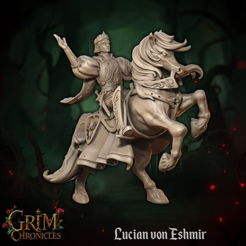 Lucian von Eshmir - Great Grimoire - Grim Chronicles | 3D Printed miniature | Tabletop Games