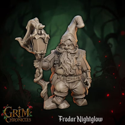 Frodar Nightglow - Great Grimoire - Grim Chronicles | 3D Printed miniature | Tabletop Games