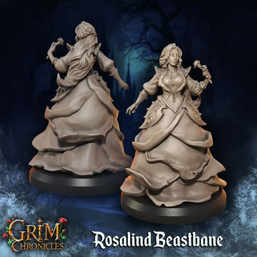 Rosalind Beastbane - Great Grimoire - Grim Chronicles | 3D Printed miniature | Tabletop Games