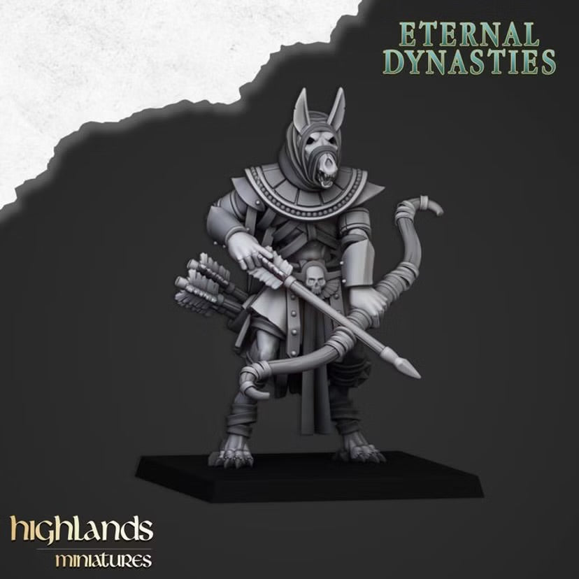 Anubis Guard with Bow - Highlands Miniatures - Eternal Dynasties | Tabletop Games