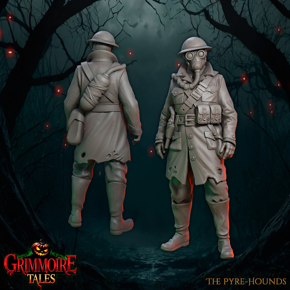 Pyre Hounds - Great Grimoire - Grimmoire Tales | 3D Printed miniatures | Tabletop Games