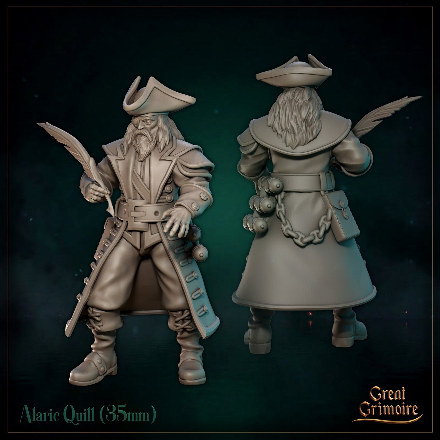 Alaric Quill - Great Grimoire - Black Tidelight - Tabletop Games