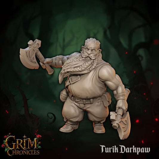 Turik Darkpaw - Great Grimoire - Grim Chronicles | 3D Printed miniature | Tabletop Games