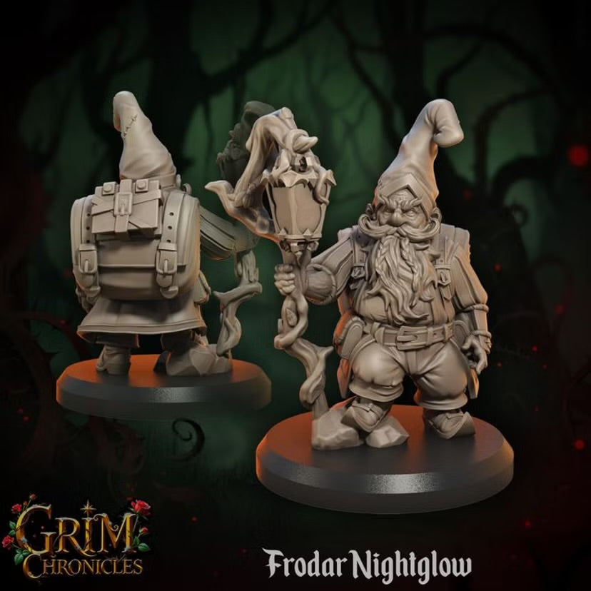 Frodar Nightglow - Great Grimoire - Grim Chronicles | 3D Printed miniature | Tabletop Games