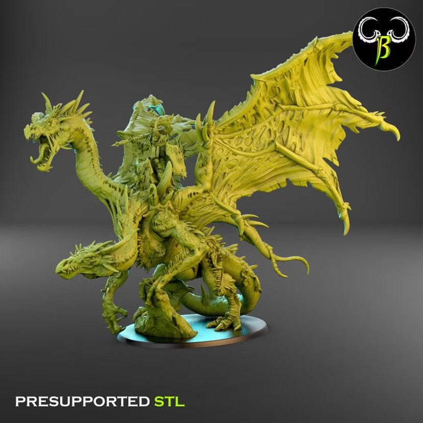 Demonic Lord on Warped Dragon - ClayBeastCreation - Dark Legions | Tabletop Games