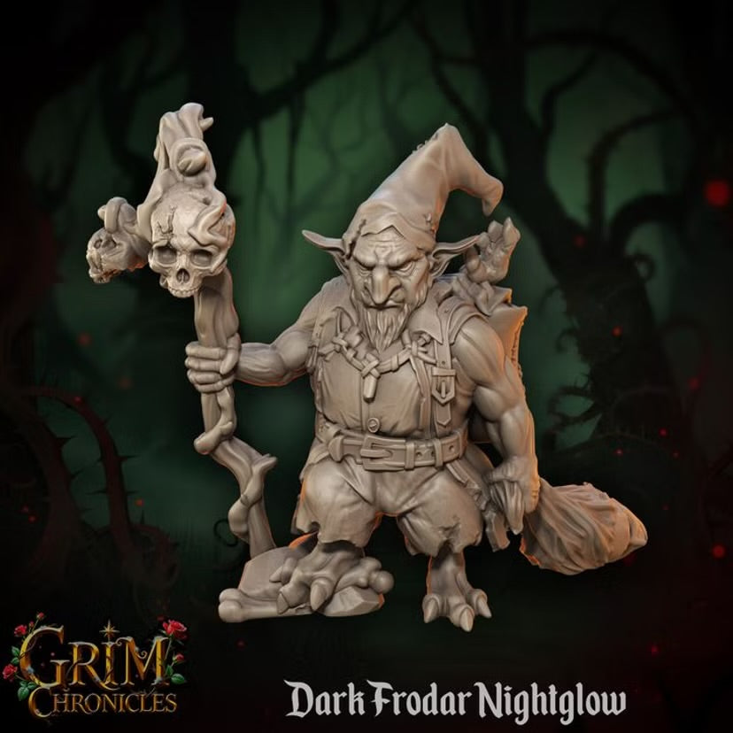 Dark Frodar Nightglow - Great Grimoire - Grim Chronicles | 3D Printed miniature | Tabletop Games