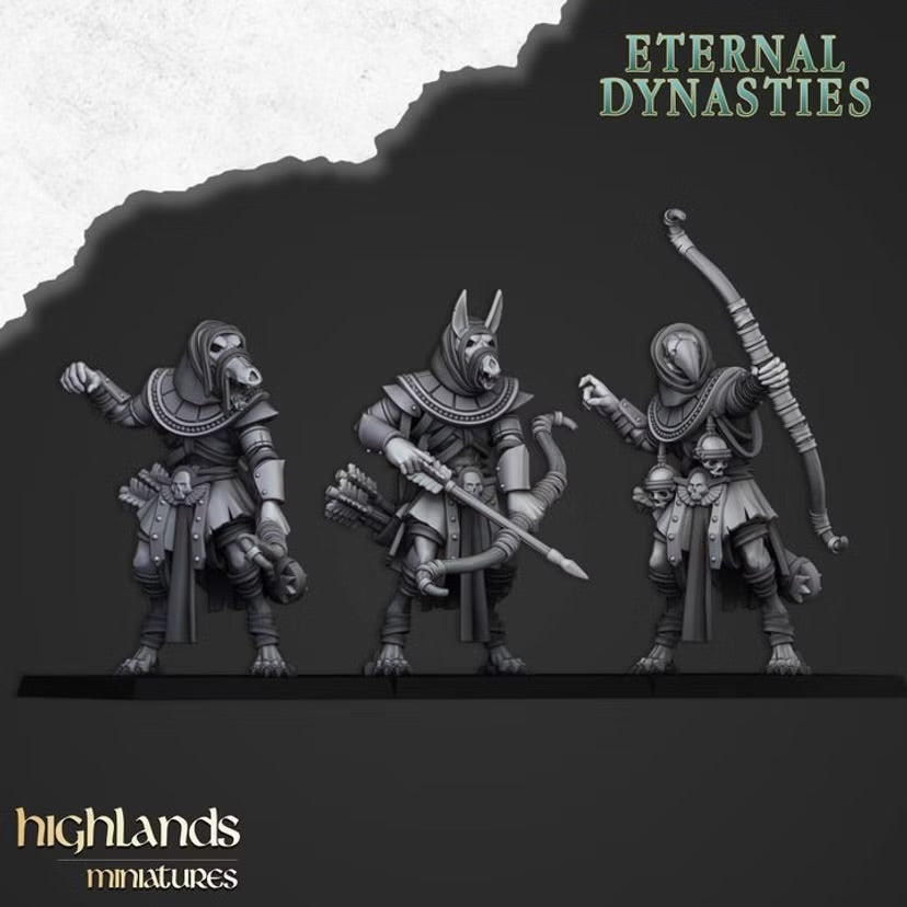 Anubis Guard with Bow - Highlands Miniatures - Eternal Dynasties | Tabletop Games
