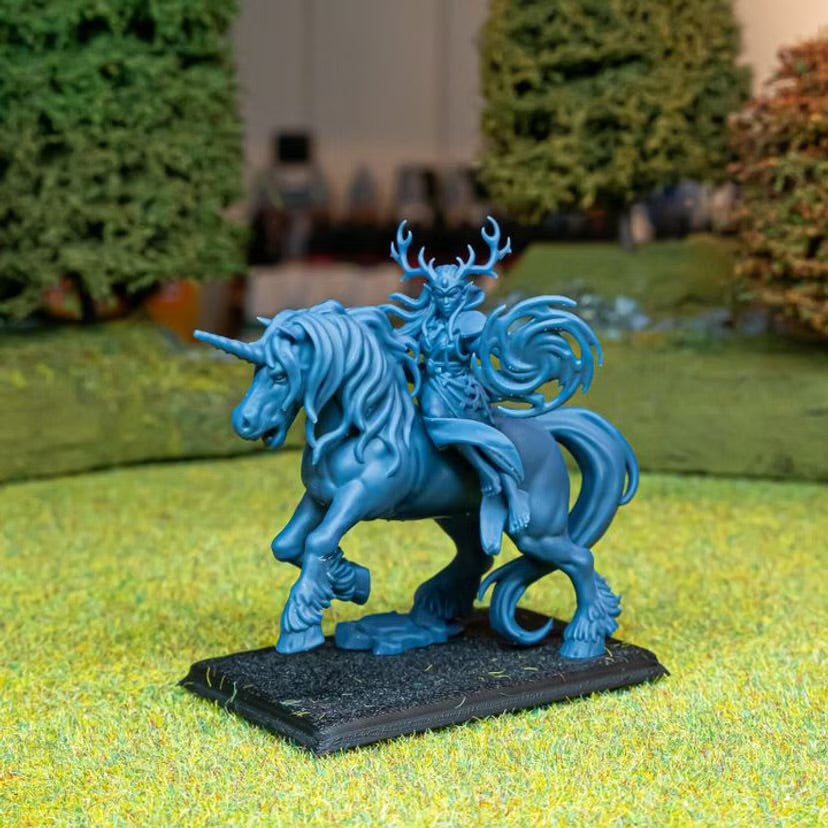 Mounted Feral Elf Druid on Unicorn - Highlands Miniatures - Feral Elves | Tabletop Games