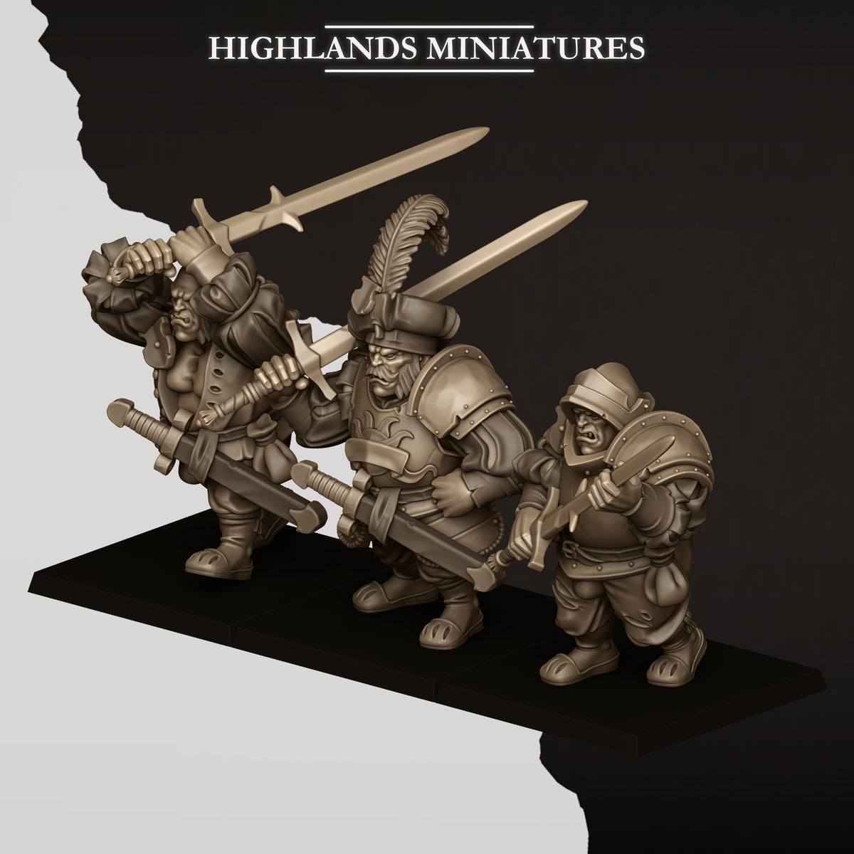 Sunland Ogres With Zweihander - Highlands Miniatures - Empire of Sunland | Tabletop Games